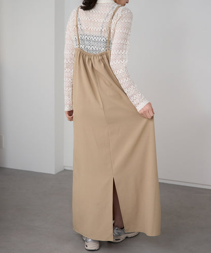 ベーシックキャミロングワンピース【後ろゴム／アジャスター付き】