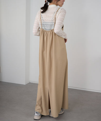 ベーシックキャミロングワンピース【後ろゴム／アジャスター付き】