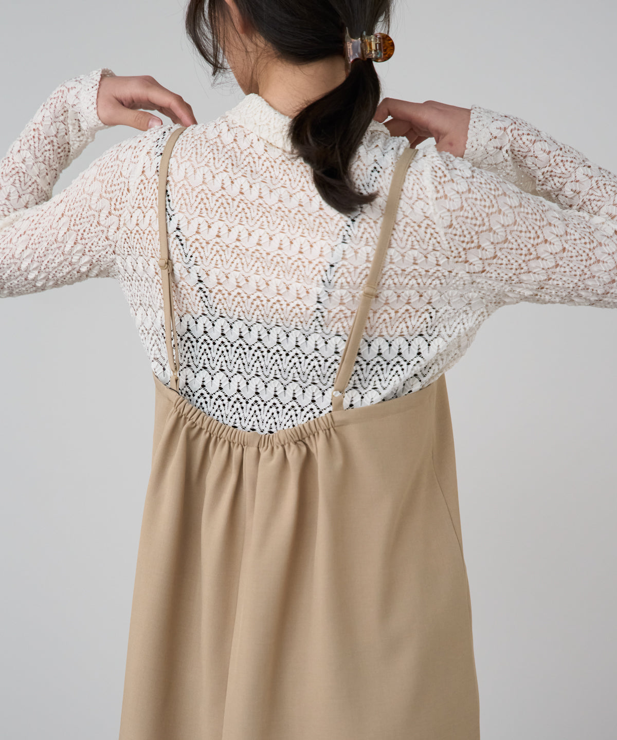 ベーシックキャミロングワンピース【後ろゴム／アジャスター付き】