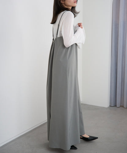 ベーシックキャミロングワンピース【後ろゴム／アジャスター付き】