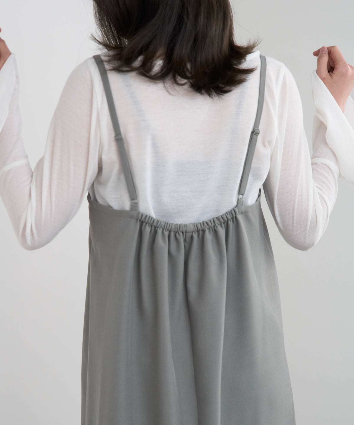 ベーシックキャミロングワンピース【後ろゴム／アジャスター付き】
