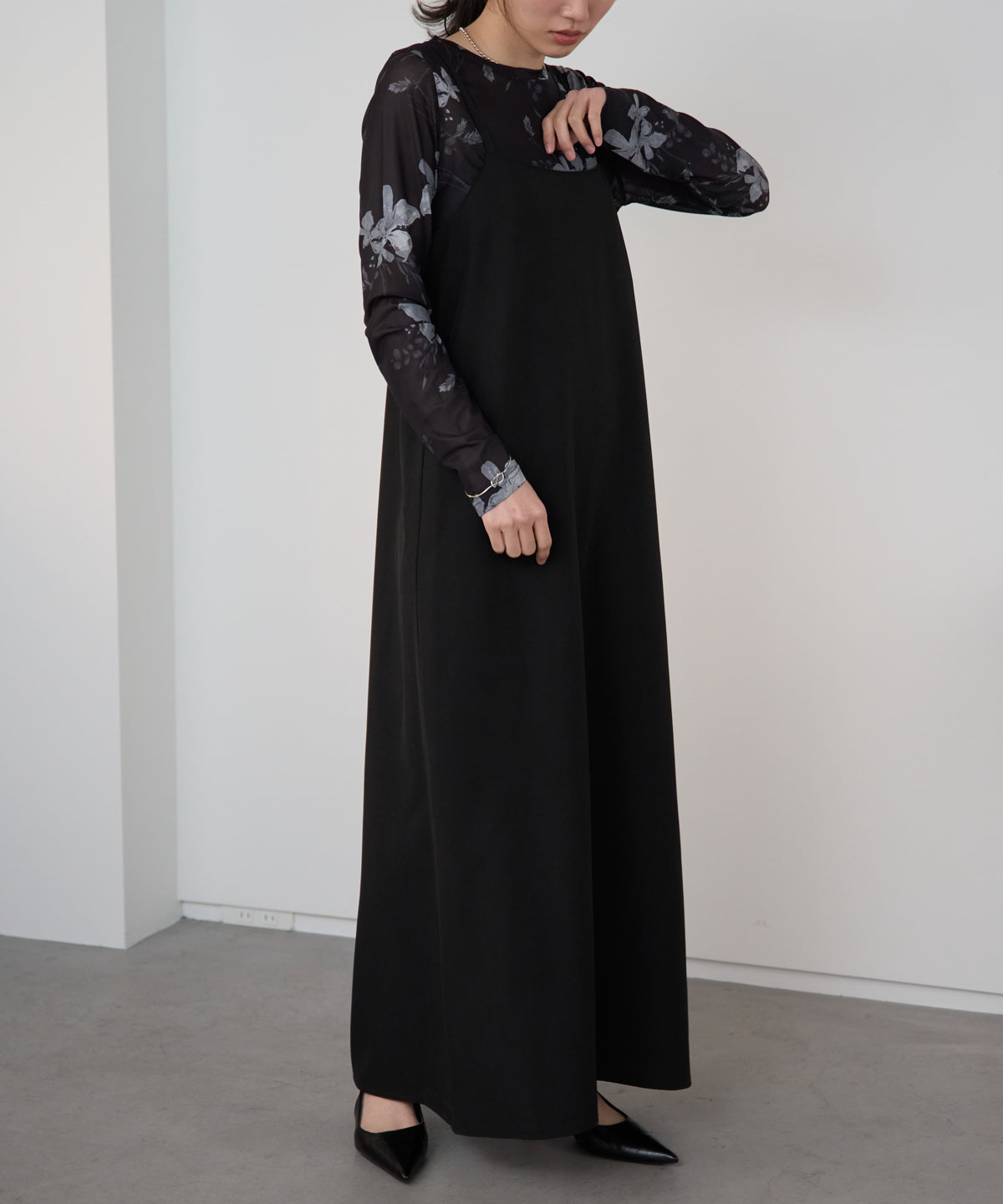 ベーシックキャミロングワンピース【後ろゴム／アジャスター付き】