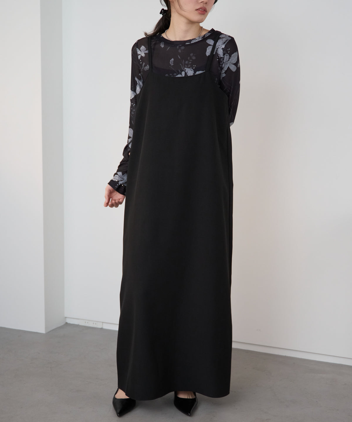 ベーシックキャミロングワンピース【後ろゴム／アジャスター付き】