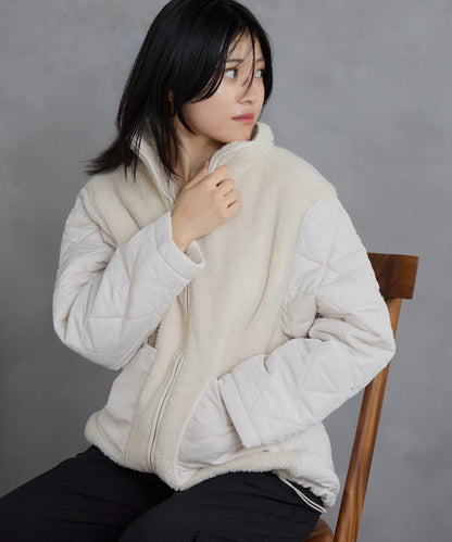 ボア切り替え スタンドカラーブルゾン