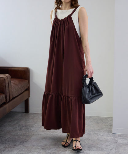 バックリボンキャミワンピース