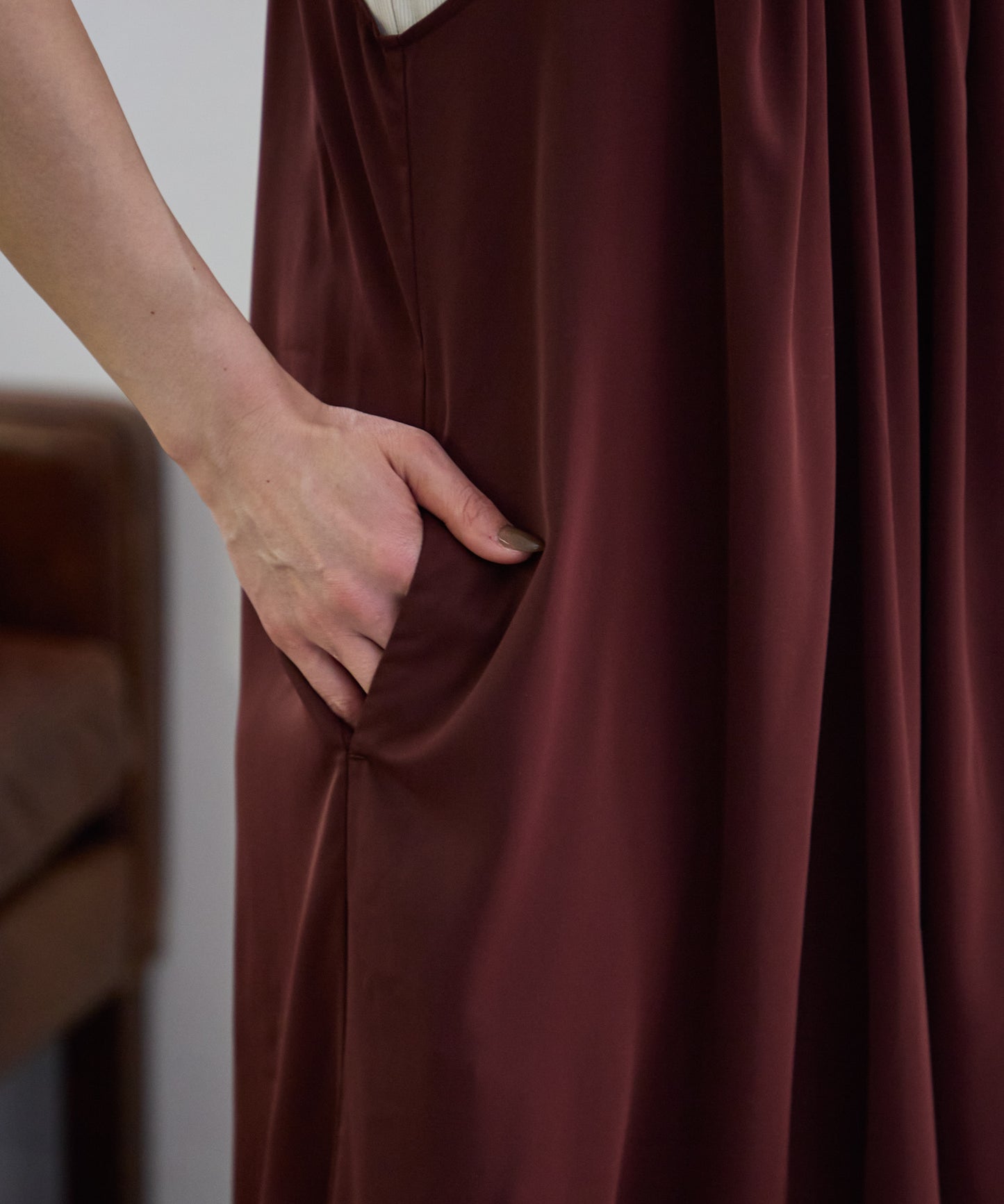 バックリボンキャミワンピース