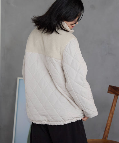 ボア切り替え スタンドカラーブルゾン