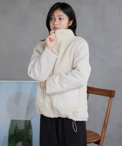 ボア切り替え スタンドカラーブルゾン