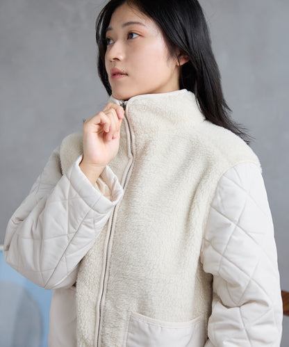 ボア切り替え スタンドカラーブルゾン