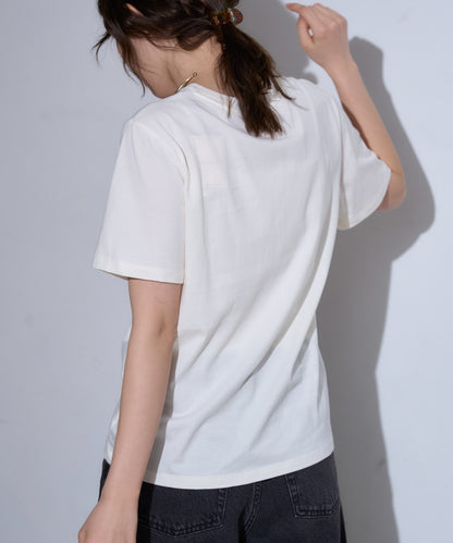 'THOUGHTS' ロゴ 半袖サイロTシャツ/コットンTシャツ