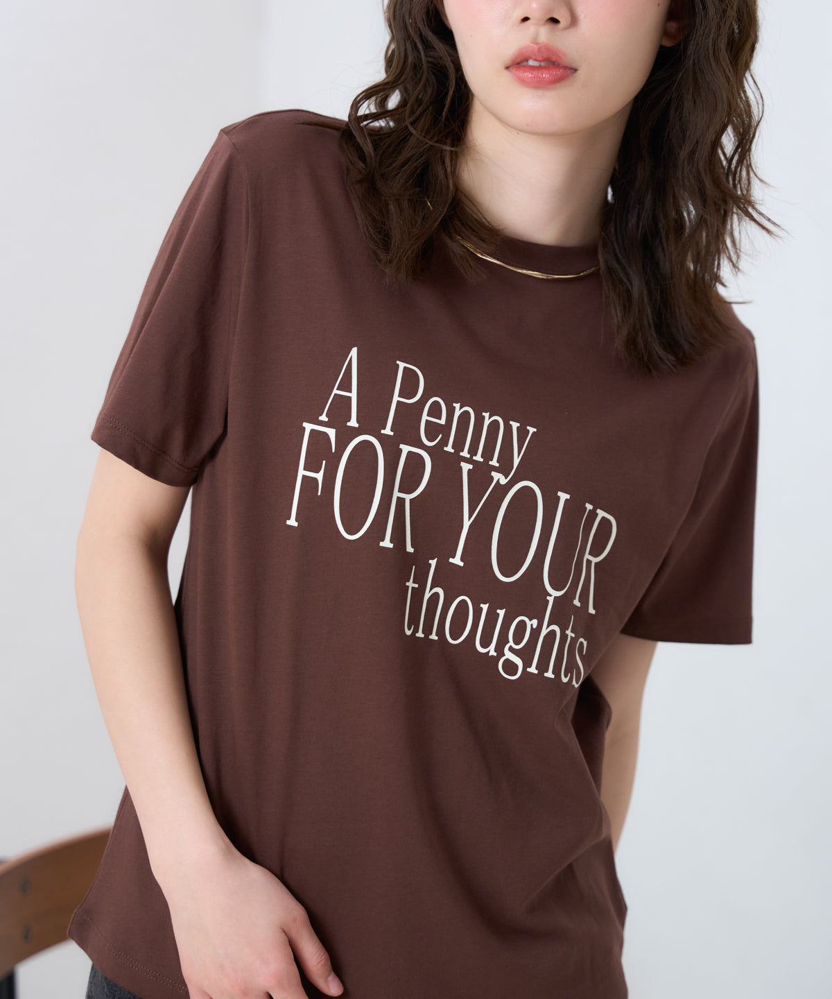 'THOUGHTS' ロゴ 半袖サイロTシャツ/コットンTシャツ