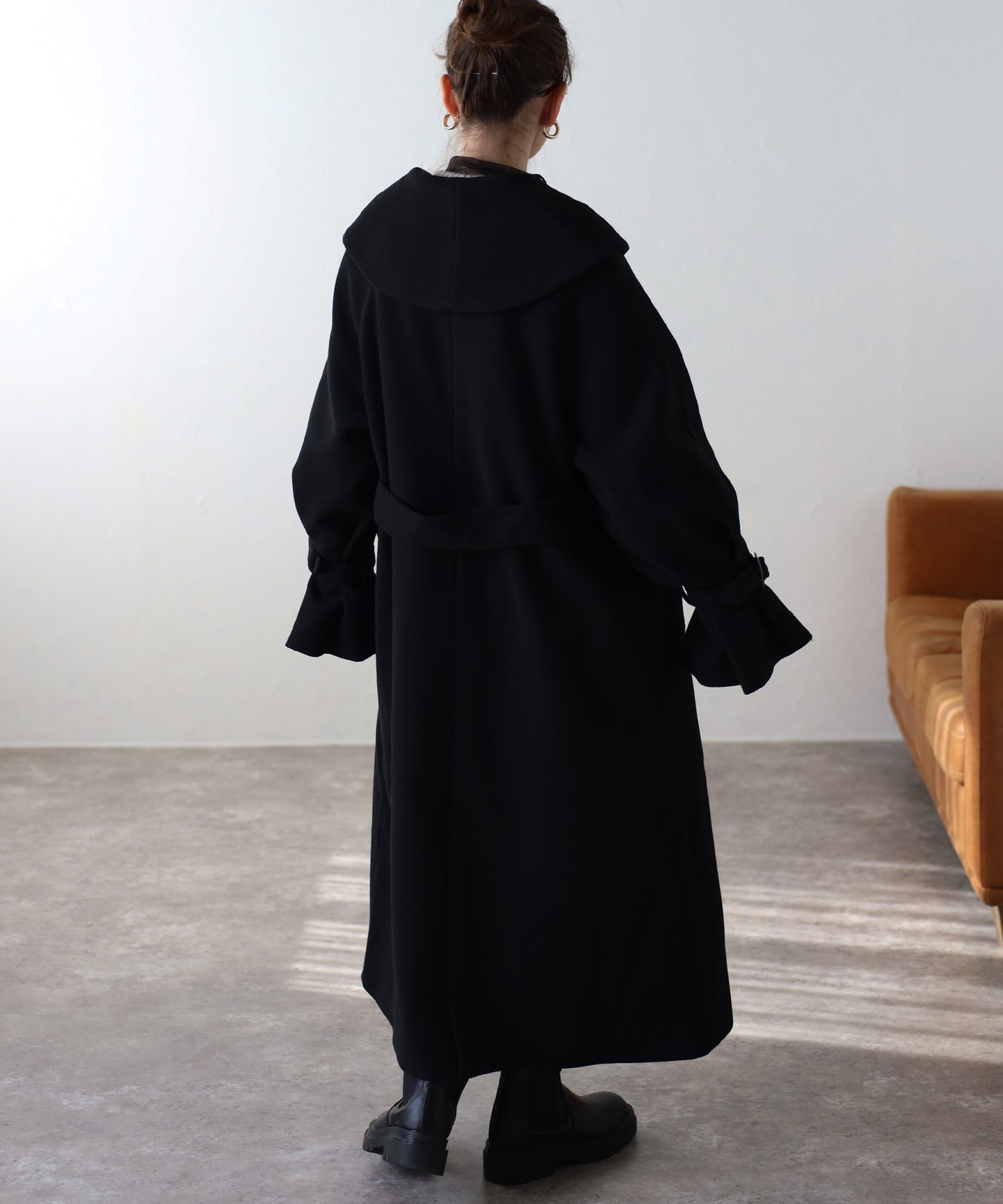 ボリュームタックスリーブコート