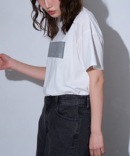 箔プリント半袖Tシャツ