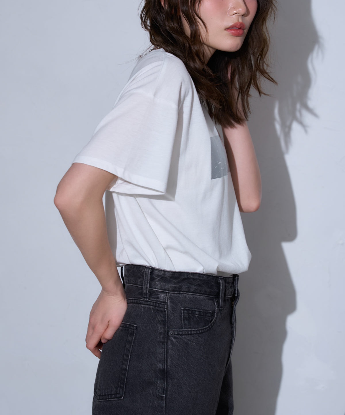 箔プリント半袖Tシャツ