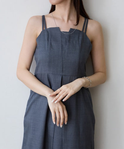 ウエスト切り替えキャミワンピース