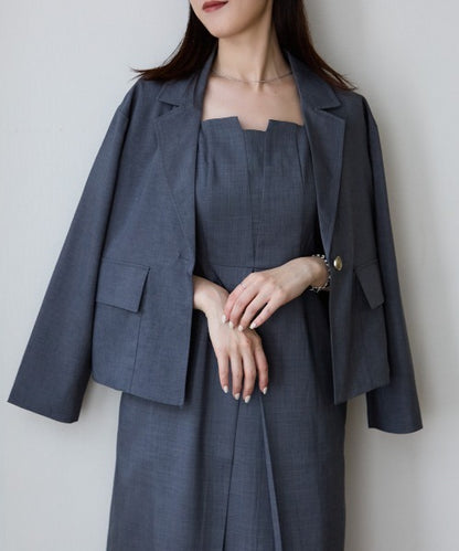 ウエスト切り替えキャミワンピース