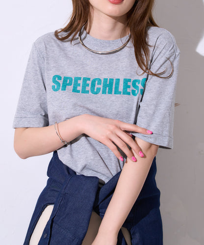 サイロコットン ロゴプリント5分袖Tシャツ