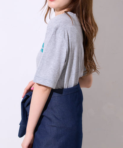 サイロコットン ロゴプリント5分袖Tシャツ