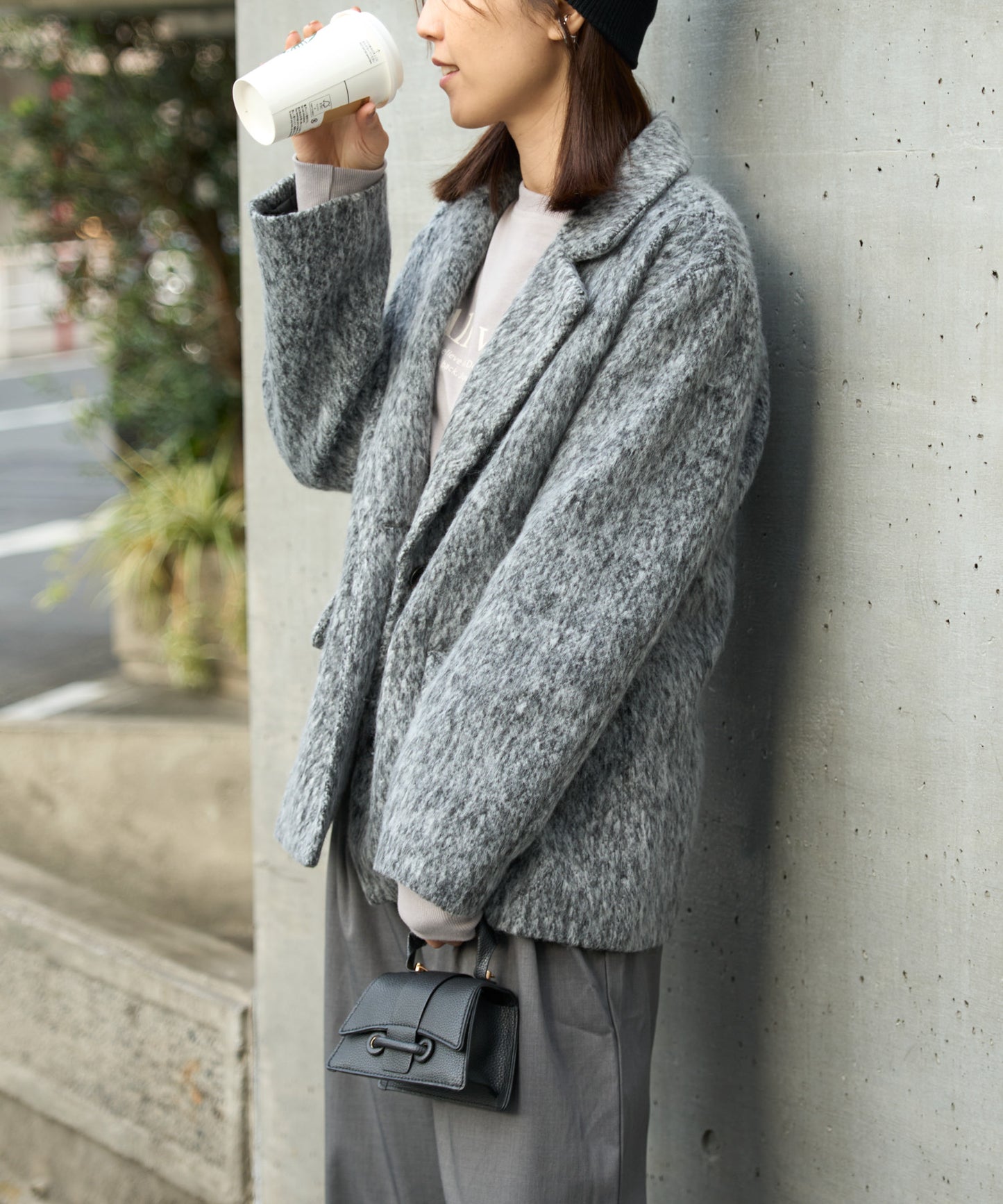 シャギーテーラードジャケット