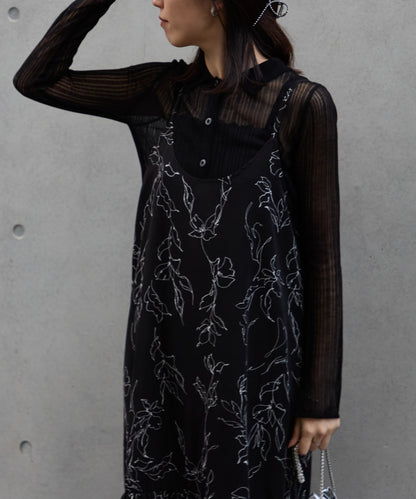 シアーリブニットカーディガン