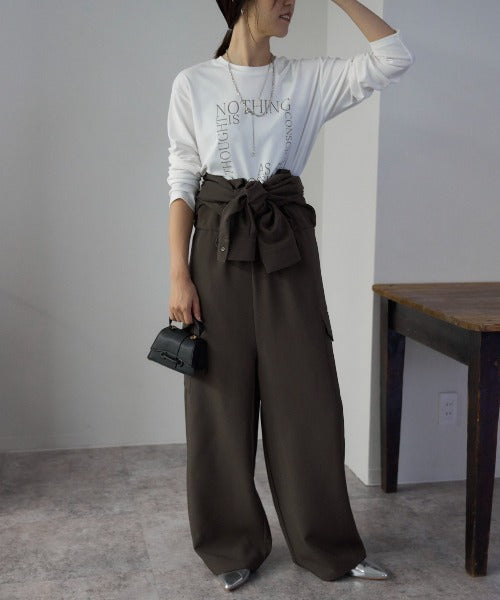 スクエアロゴプリントT/スーパーストレッチ 長袖ロンT