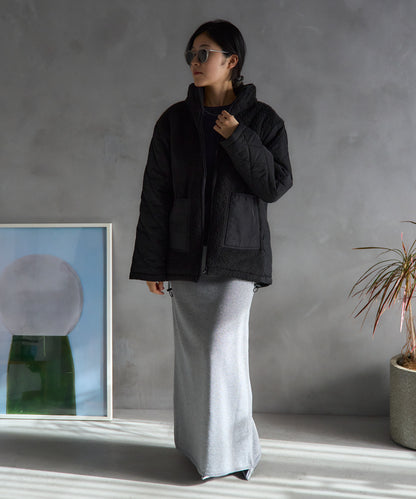 ボア切り替え スタンドカラーブルゾン