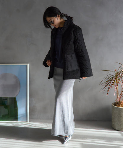 ボア切り替え スタンドカラーブルゾン