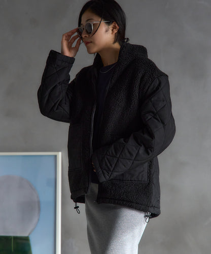 ボア切り替え スタンドカラーブルゾン