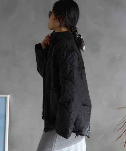 ボア切り替え スタンドカラーブルゾン