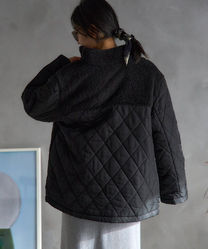 ボア切り替え スタンドカラーブルゾン