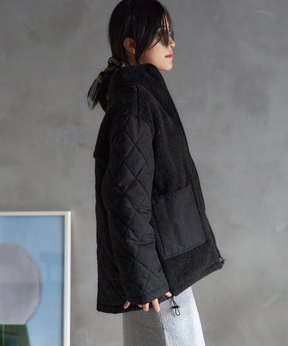 ボア切り替え スタンドカラーブルゾン