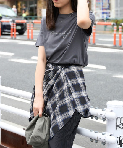 手描き風ロゴ 半袖サイロTシャツ/コットンTシャツ