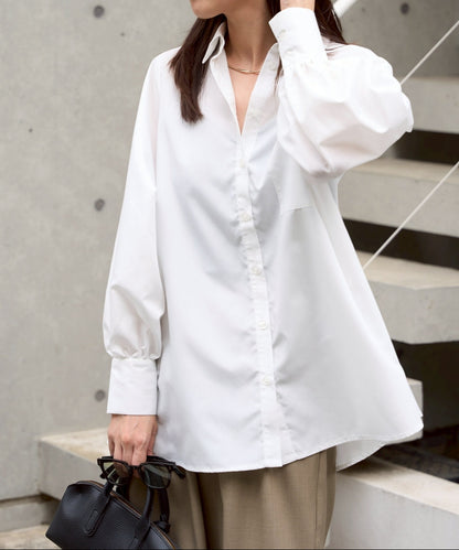 ポケット付きビッグシャツ　