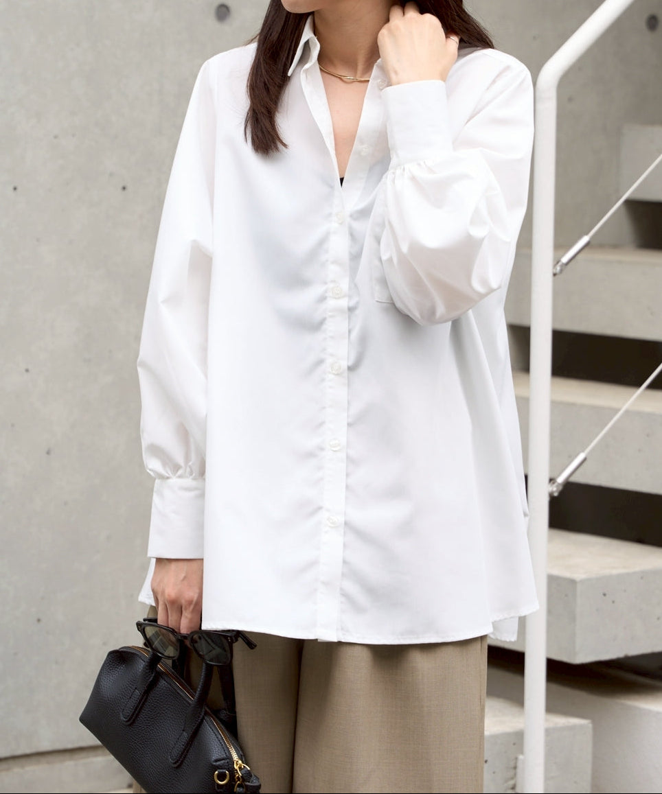 ポケット付きビッグシャツ　