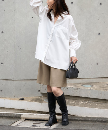 ポケット付きビッグシャツ　