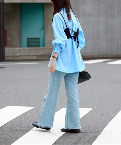 ポケット付きビッグシャツ　