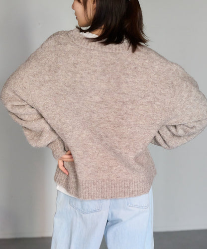 ジップアップニット