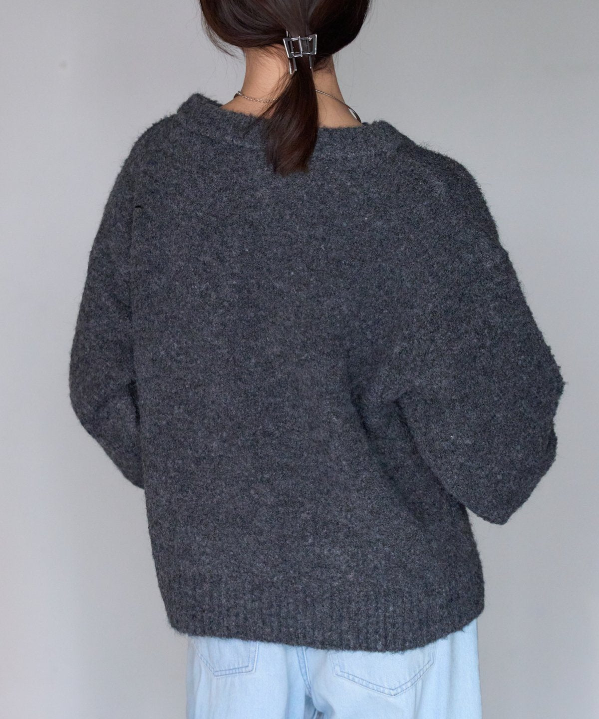 ジップアップニット