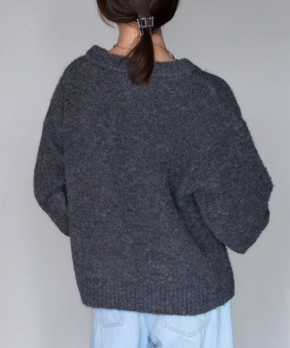 ジップアップニット