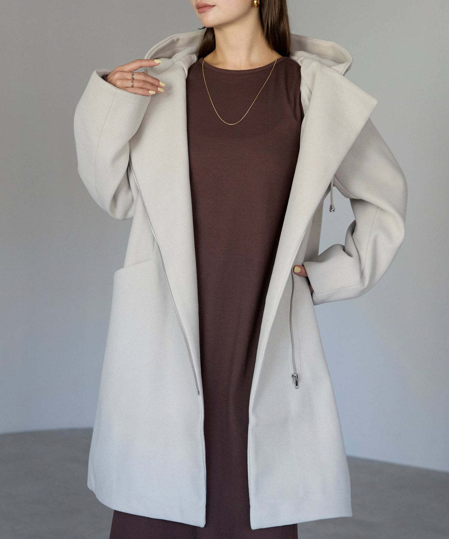 フード付ジップコート