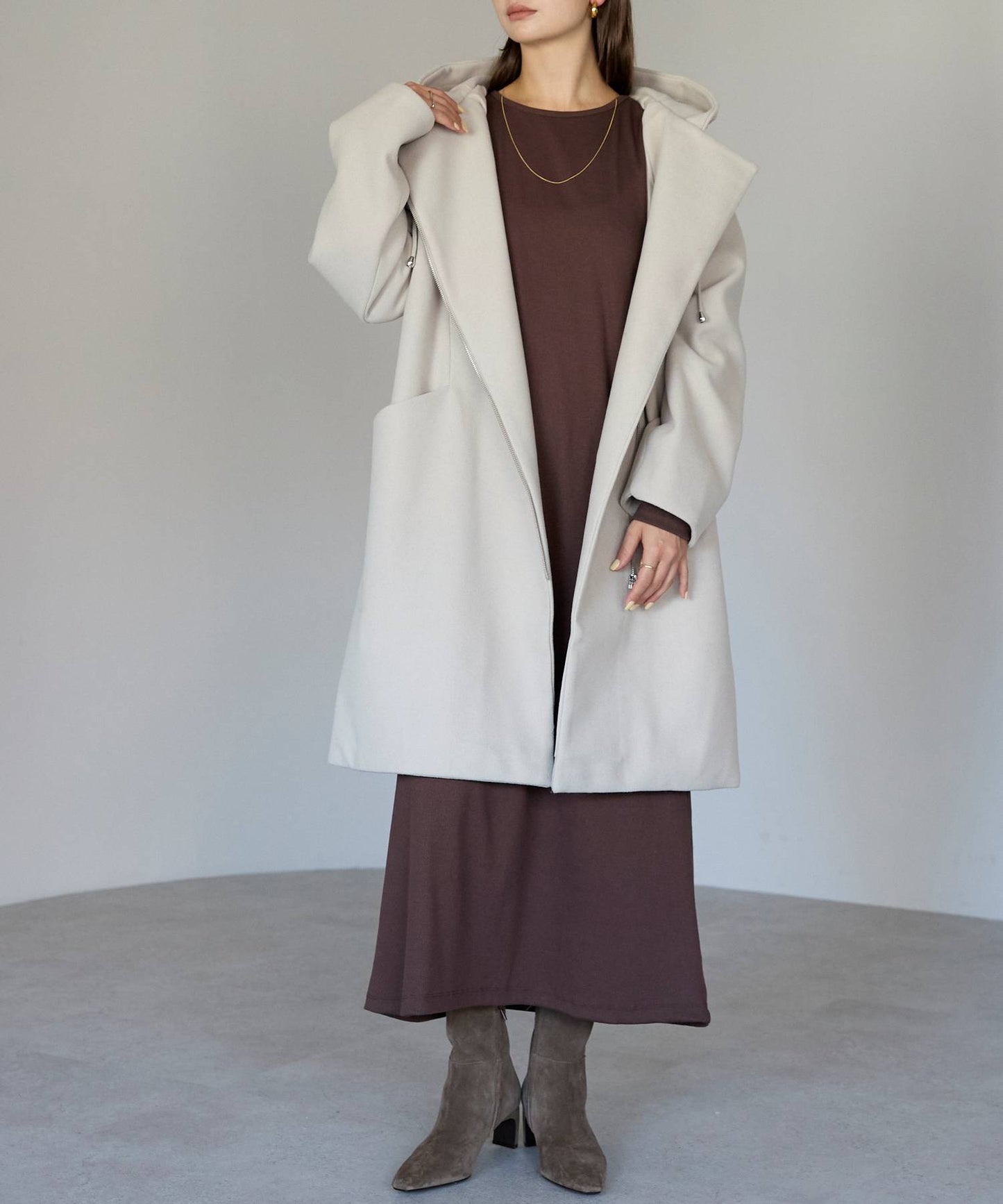 フード付ジップコート