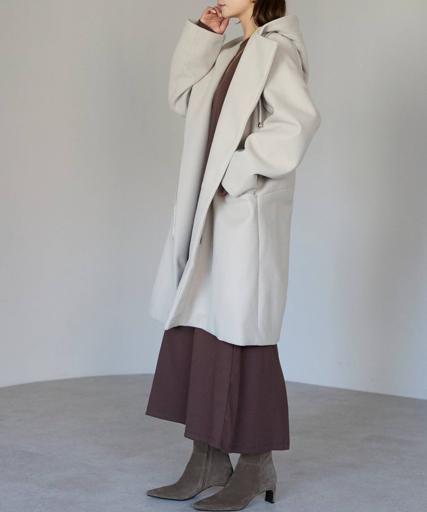 フード付ジップコート