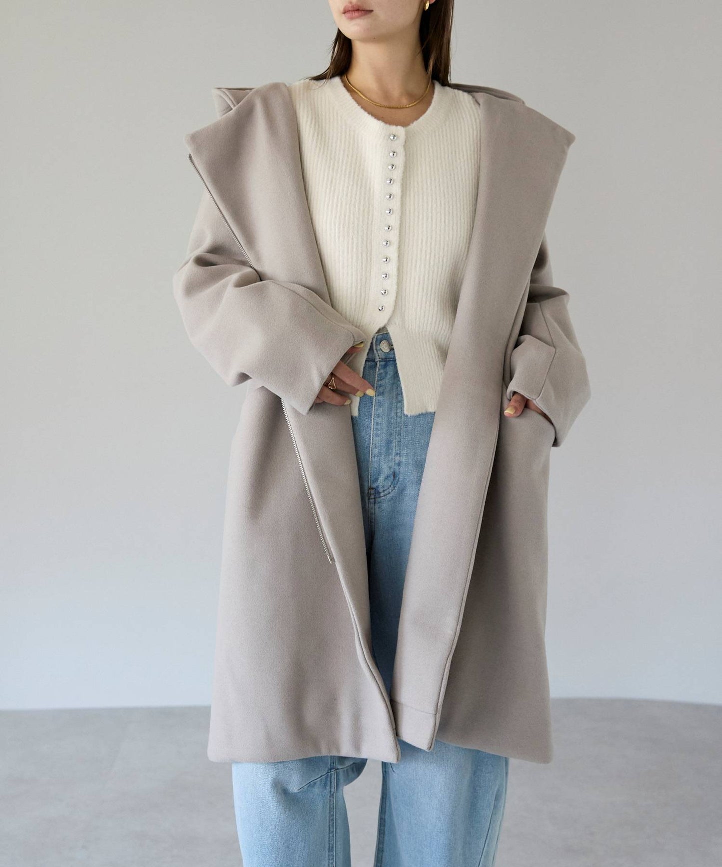 フード付ジップコート