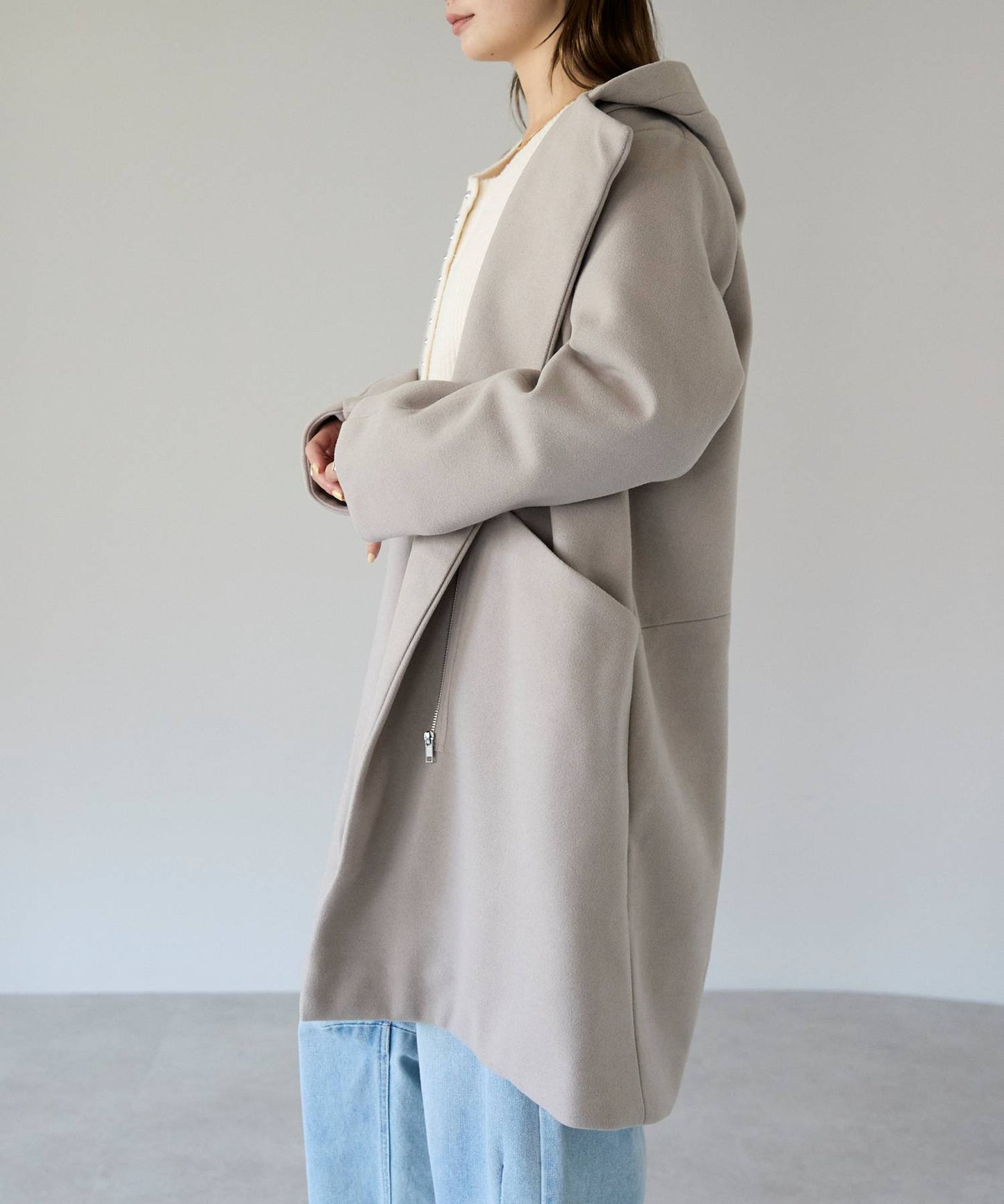 フード付ジップコート