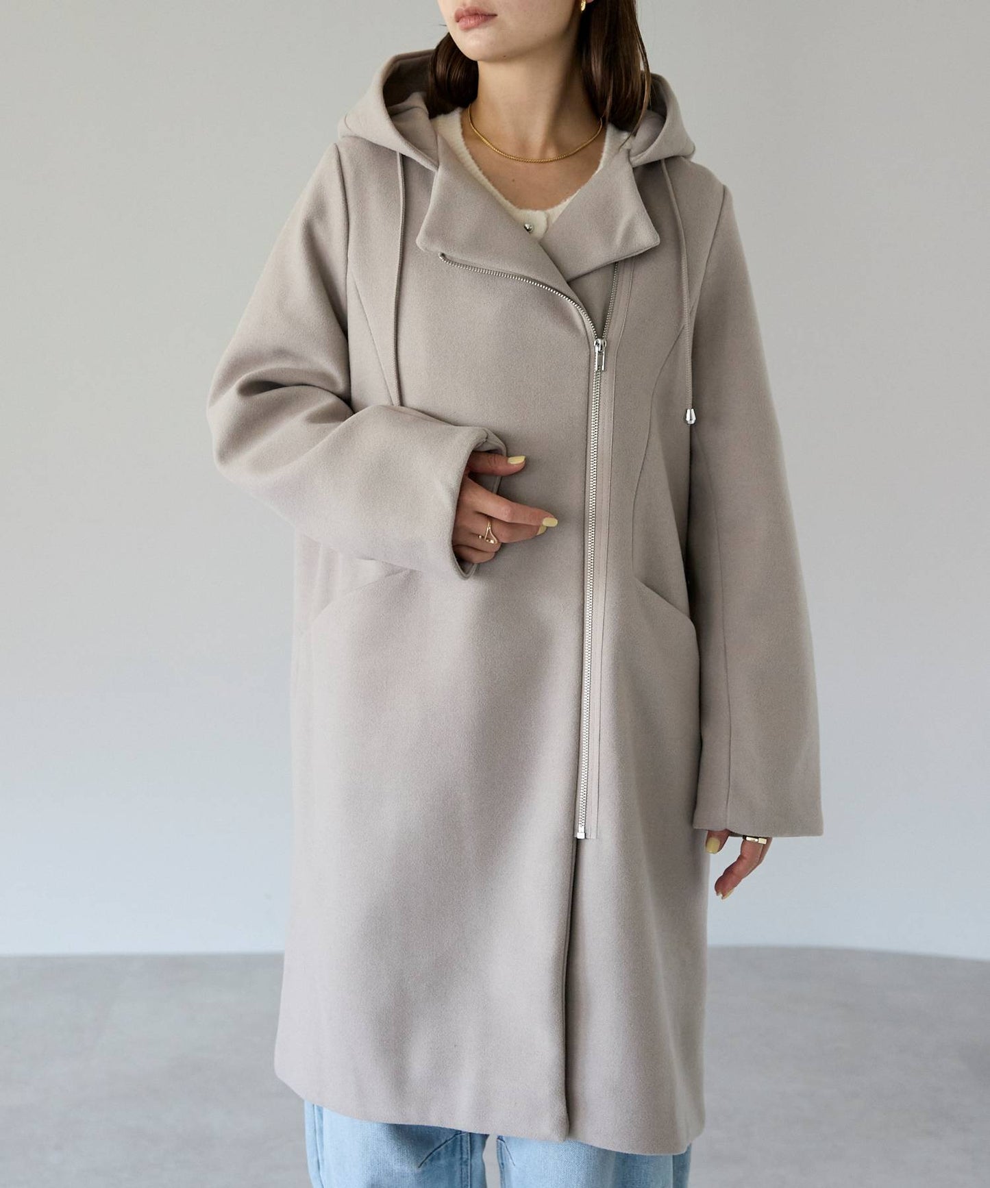 フード付ジップコート