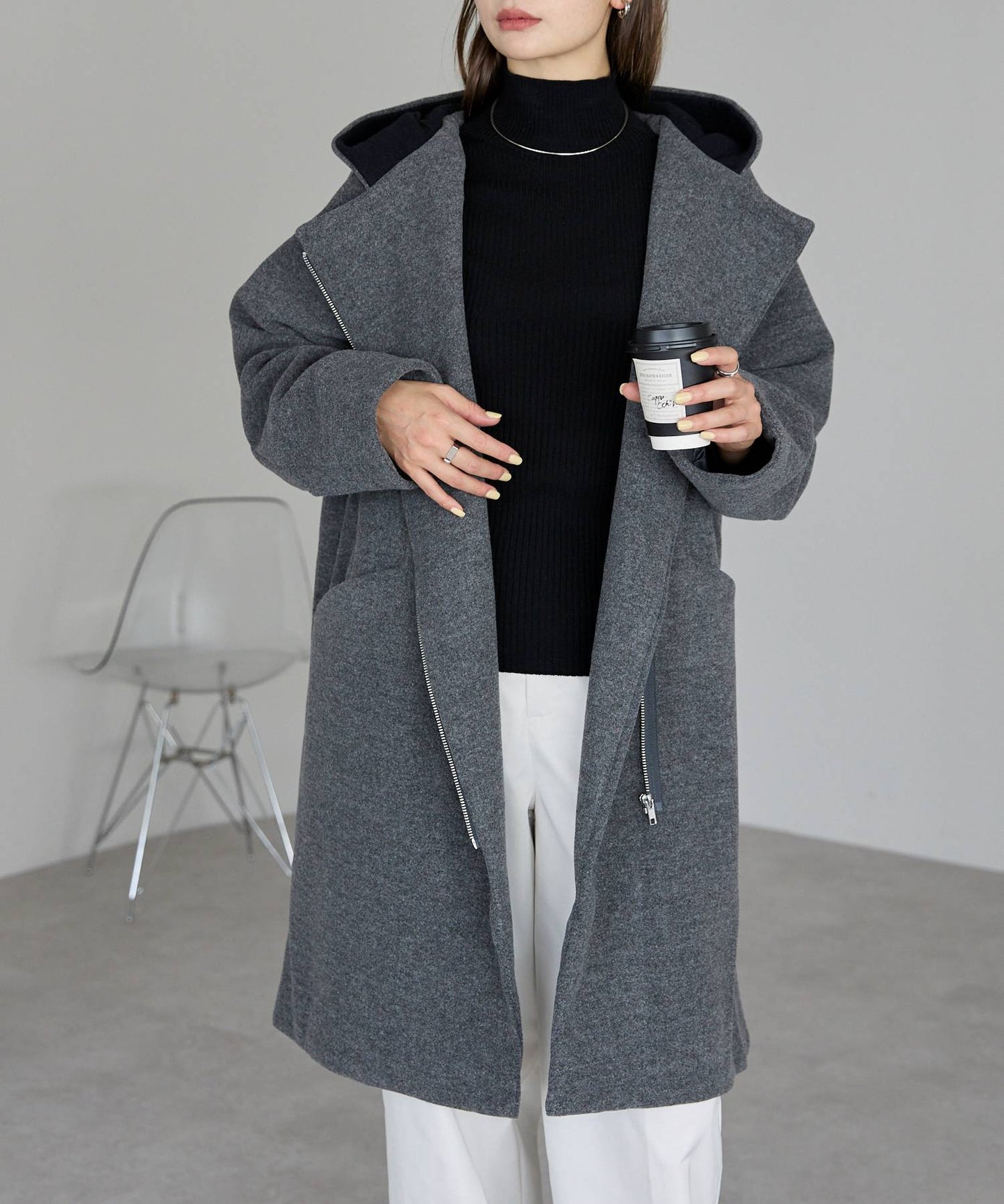 フード付ジップコート