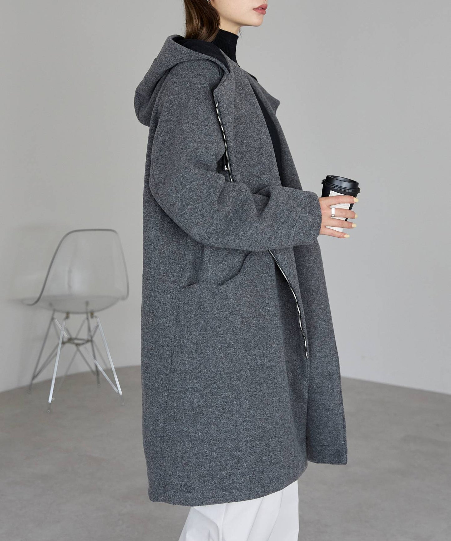 フード付ジップコート