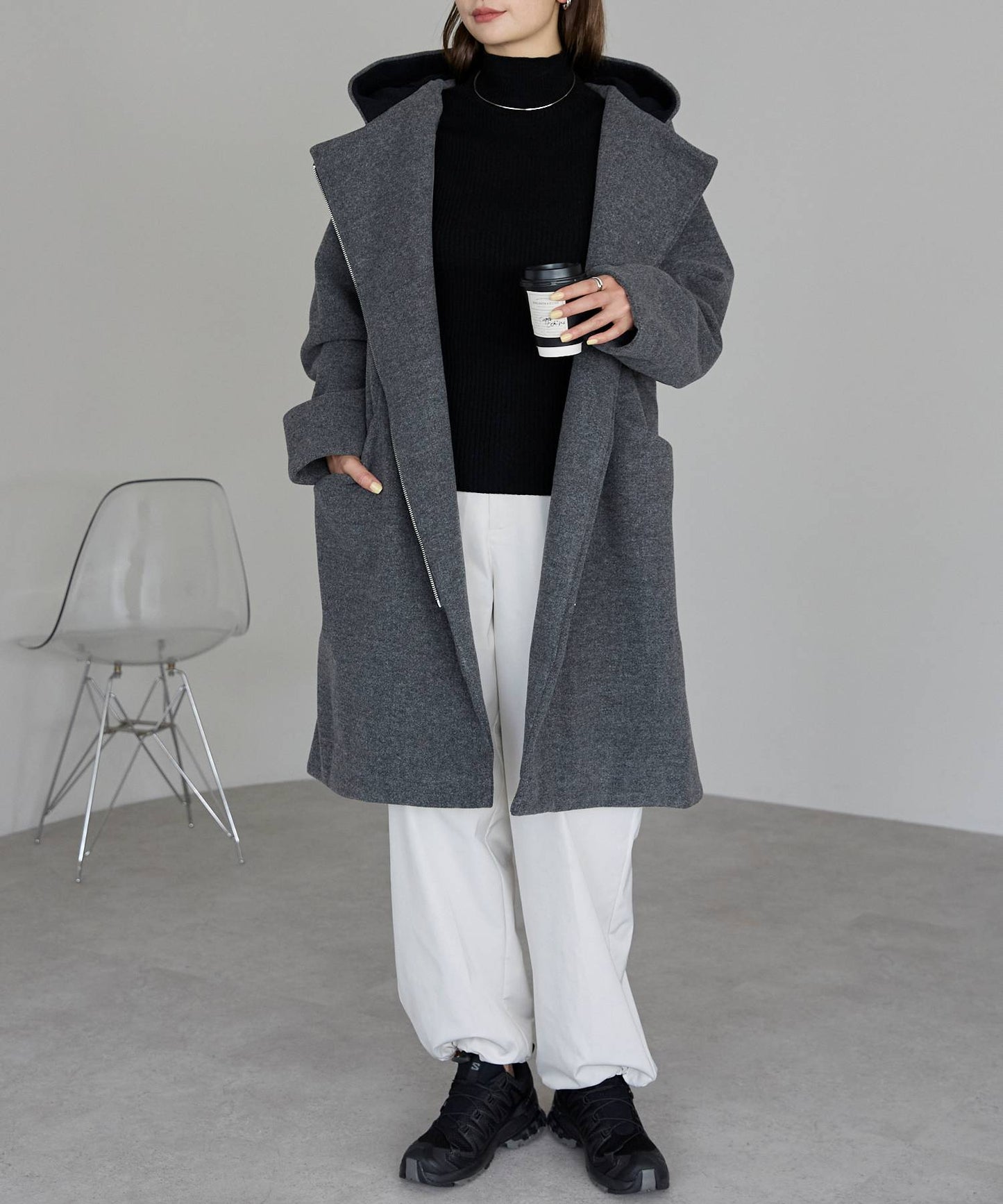 フード付ジップコート