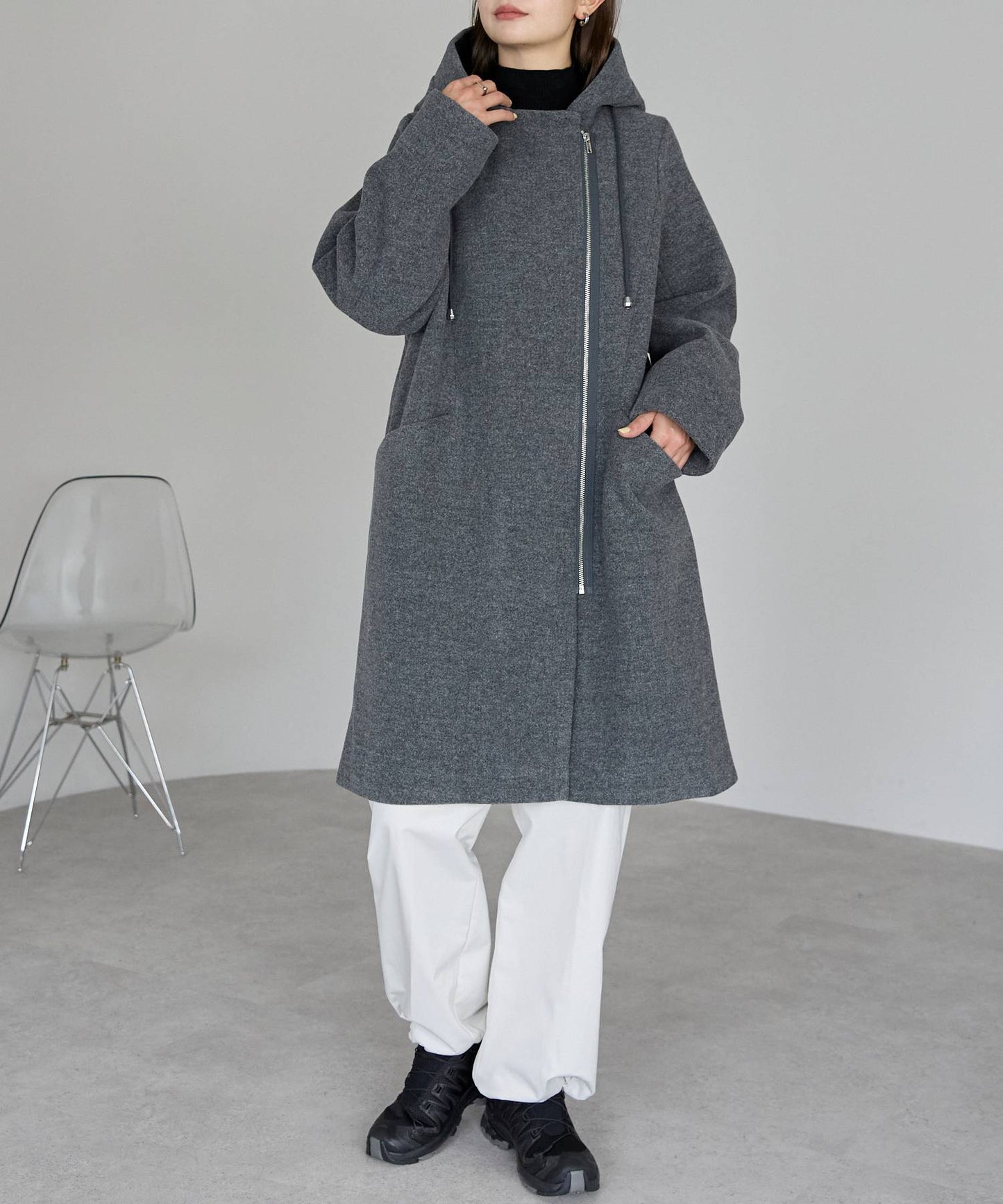 フード付ジップコート